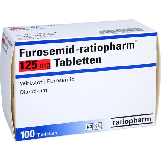 Das Produktfoto zeigt Furosemid-Ratiopharm 125 Mg Tabletten (100 stk) PZN 01797437