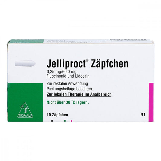 Das Produktfoto zeigt Jelliproct Zäpfchen (10 stk) PZN 01798017
