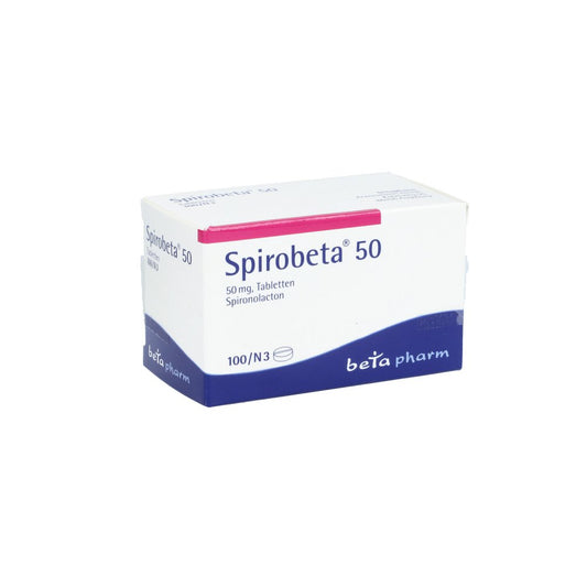 Das Produktfoto zeigt Spirobeta 50 Tabletten (100 stk) PZN 01800725
