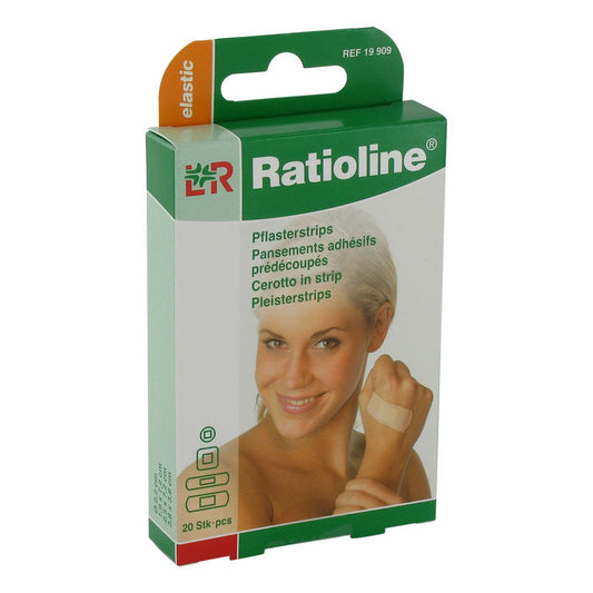 Das Produktfoto zeigt Ratioline Elastic Pflasterstrips In 4 Größen (20 stk) PZN 01805332