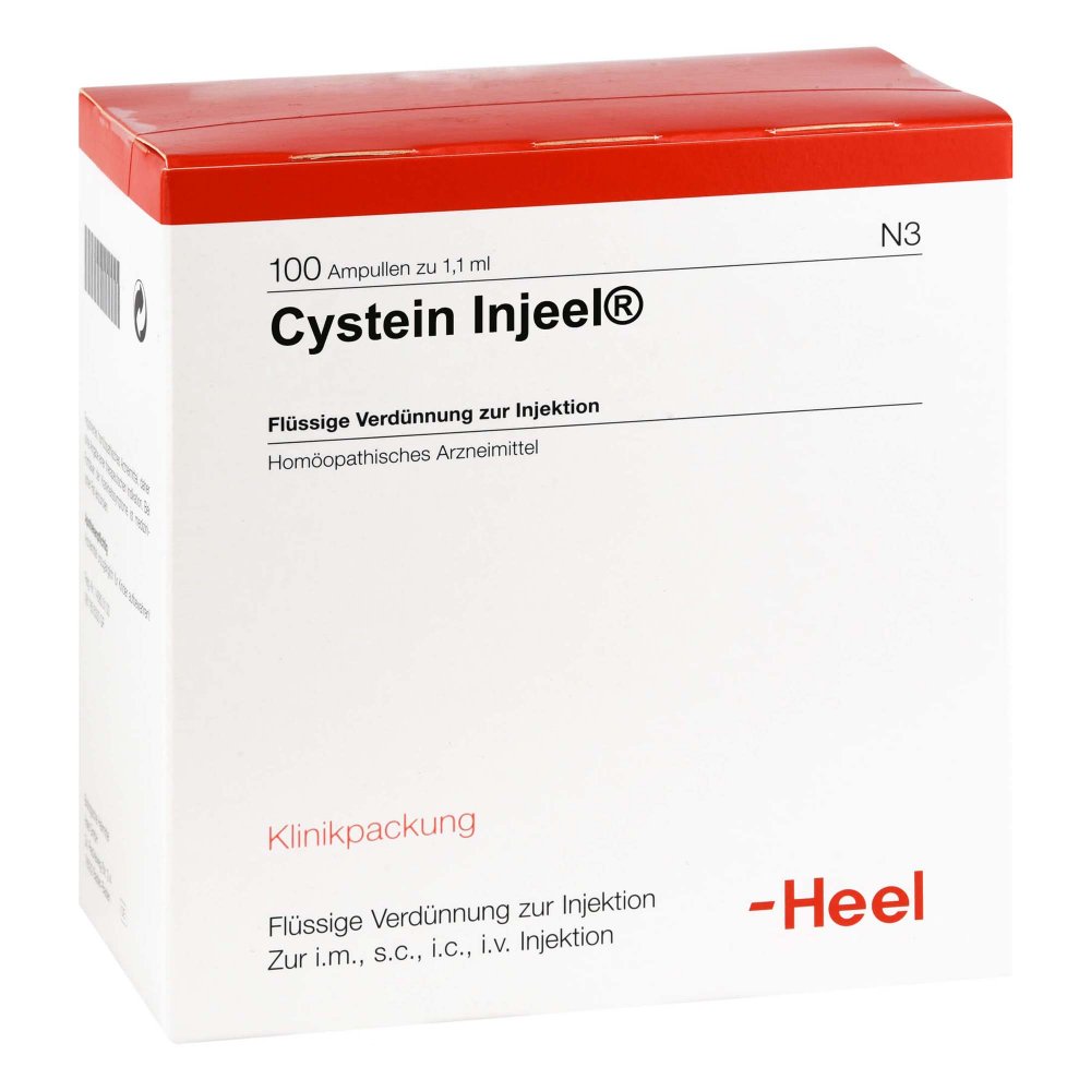Das Produktfoto zeigt Cystein Injeel Ampullen (100 stk) PZN 01806142
