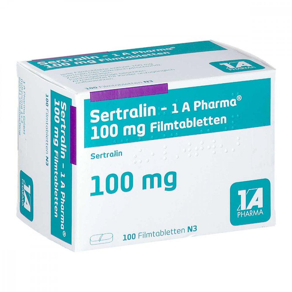 Sertralin-1a Pharma 100 Mg Filmtabletten (100 stk)