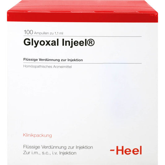 Das Produktfoto zeigt Glyoxal Injeel Ampullen (100 stk) PZN 01807288