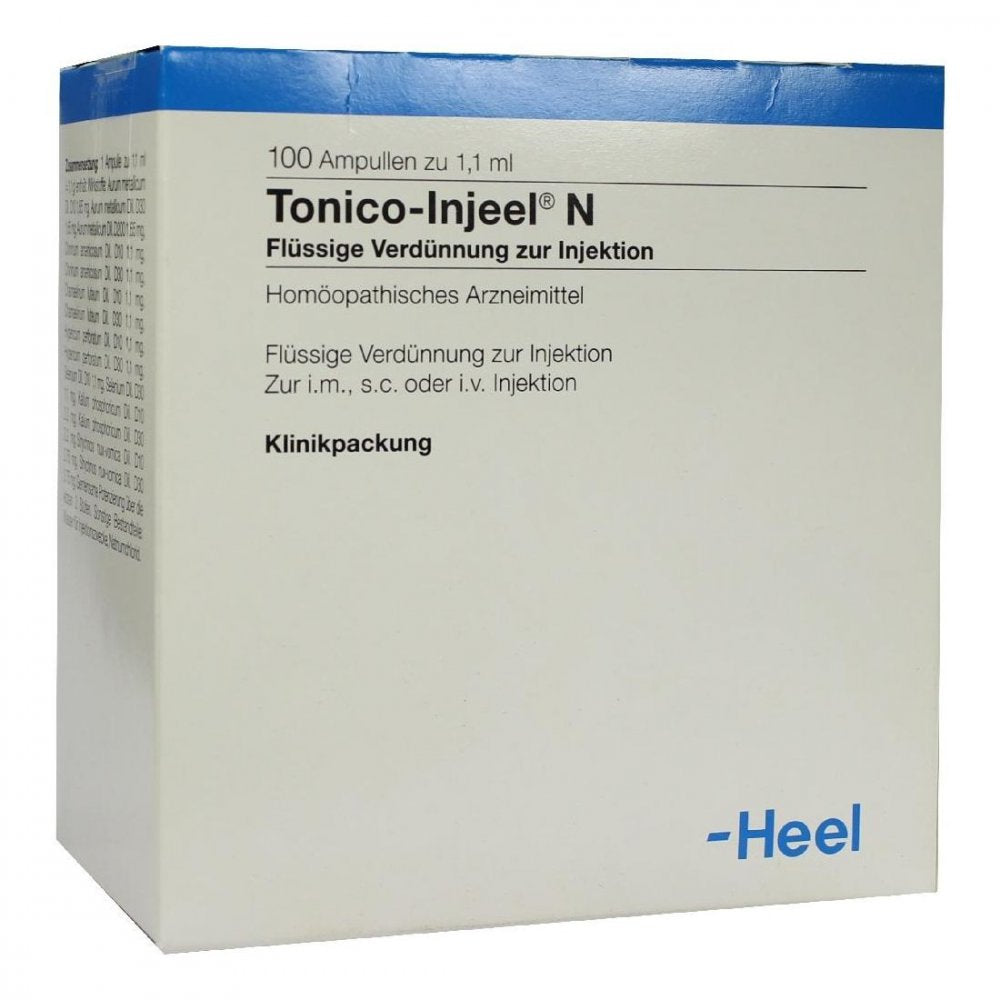 Das Produktfoto zeigt Tonico Injeel N Ampullen (100 stk) PZN 01808690