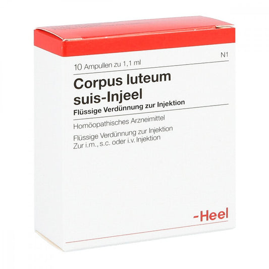 Das Produktfoto zeigt Corpus Luteum Suis Injeel Ampullen (10 stk) PZN 01814845