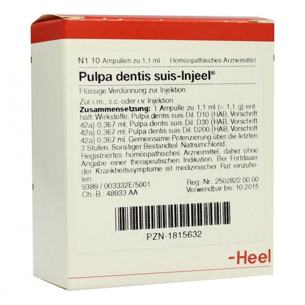 Pulpa Dentis Suis Injeel Ampullen (10 stk)