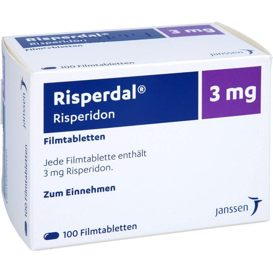 Das Produktfoto zeigt Risperdal 3 Mg Filmtabletten (100 stk) PZN 01816152