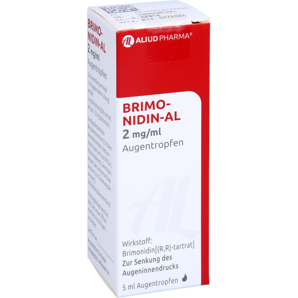 Das Produktfoto zeigt Brimonidin-Al 2 Mg/Ml Augentropfen (5 ml) PZN 01817335