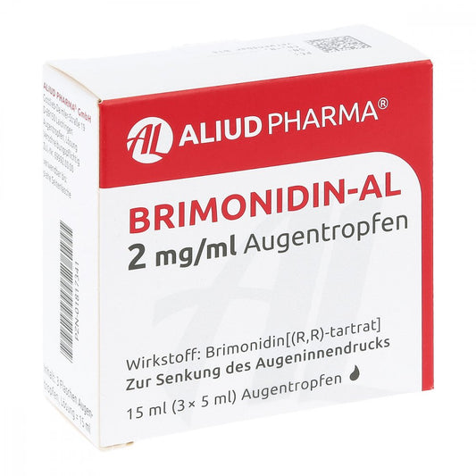 Das Produktfoto zeigt Brimonidin-Al 2 Mg/Ml Augentropfen (3X5 ml) PZN 01817341