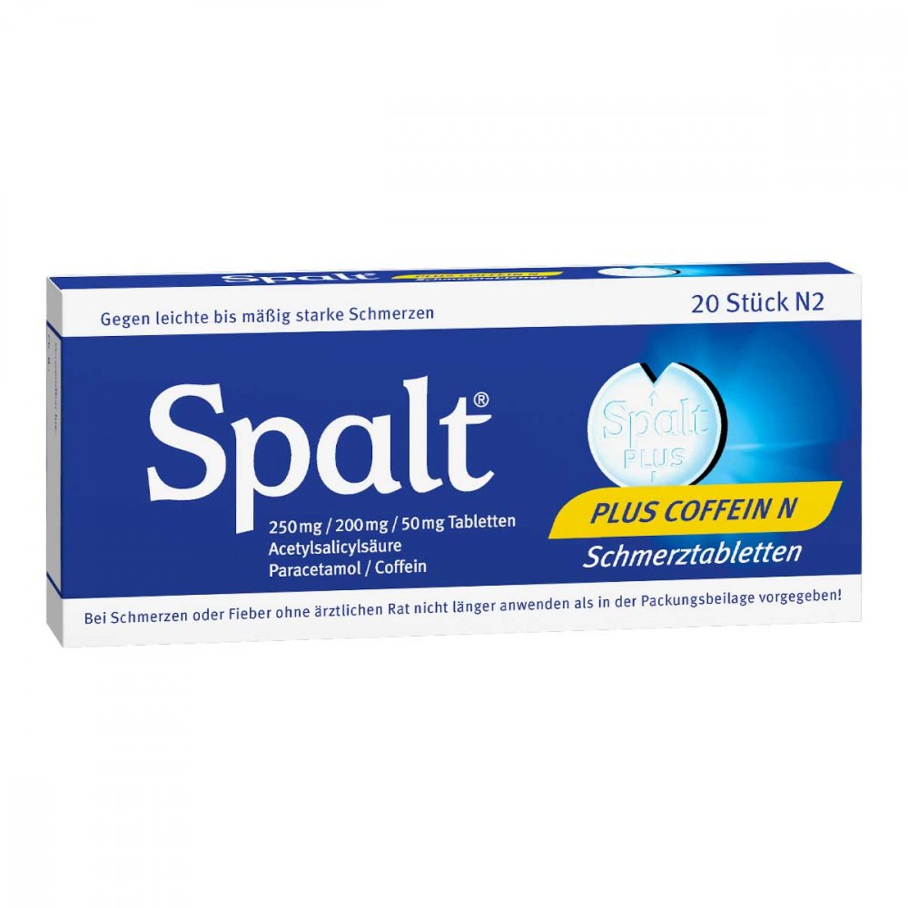 Das Produktfoto zeigt Spalt Plus Coffein N Tabletten (20 stk) PZN 01819239