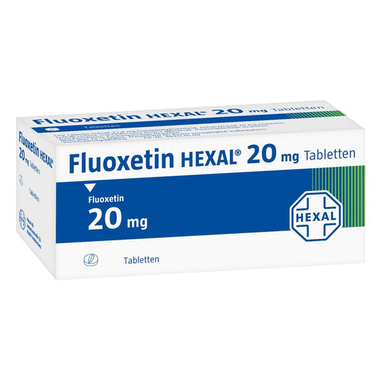 Das Produktfoto zeigt Fluoxetin Hexal 20 Mg Tabletten (100 stk) PZN 01822945