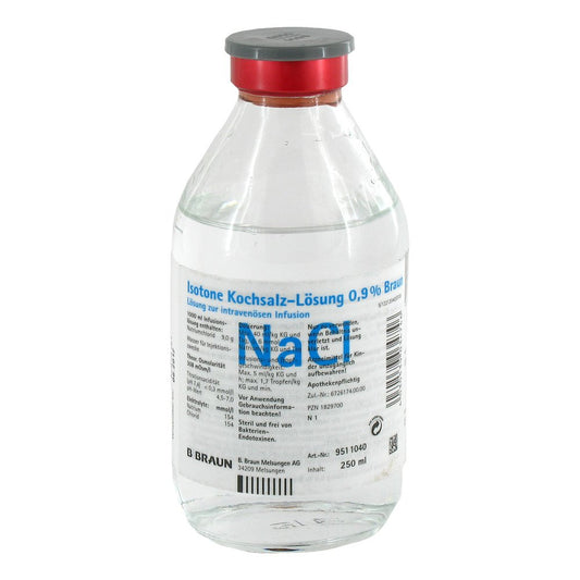 Kochsalzlösung 0,9% Glasfl. (250 ml)