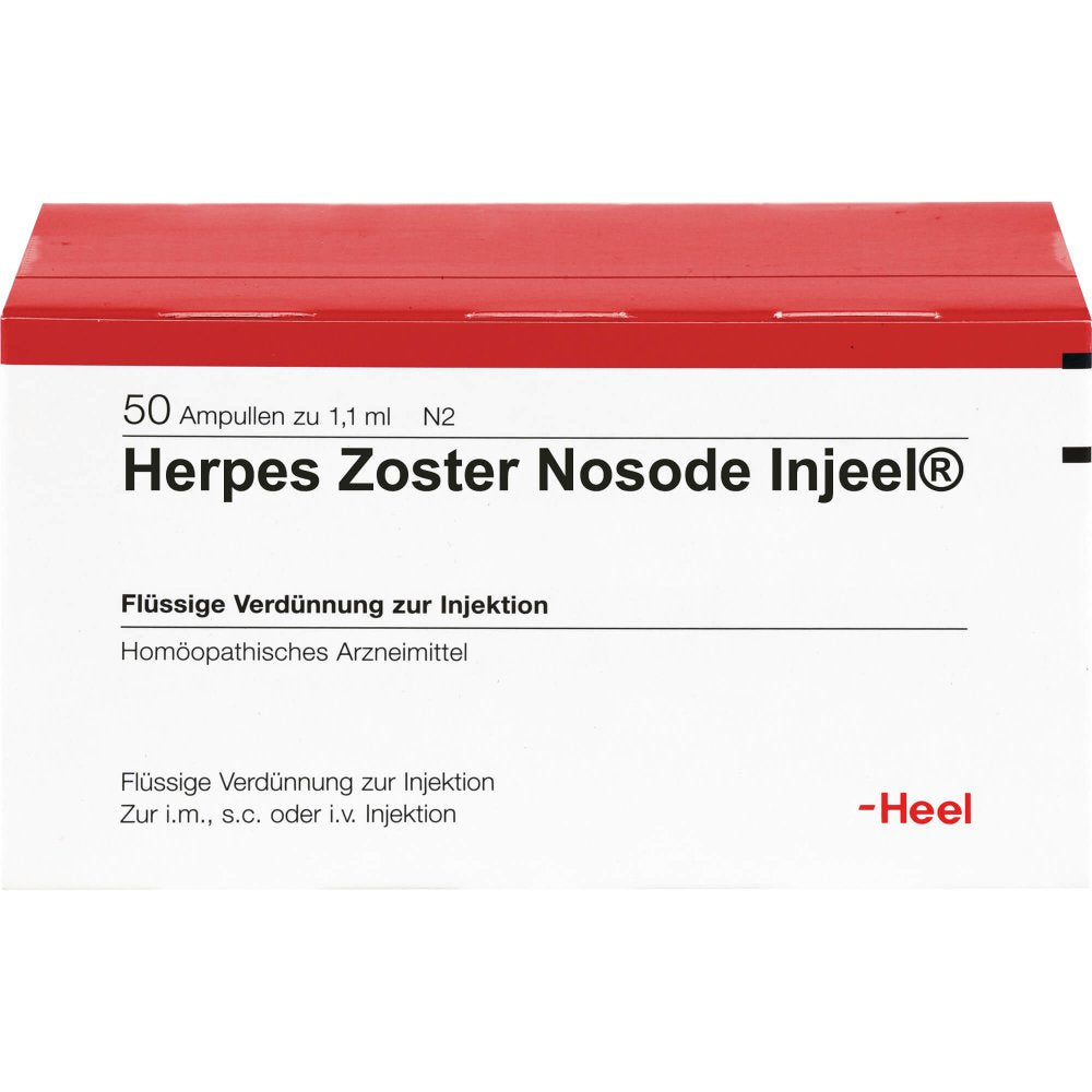 Das Produktfoto zeigt Herpes Zoster Nosode Injeel Ampullen (50 stk) PZN 01831192