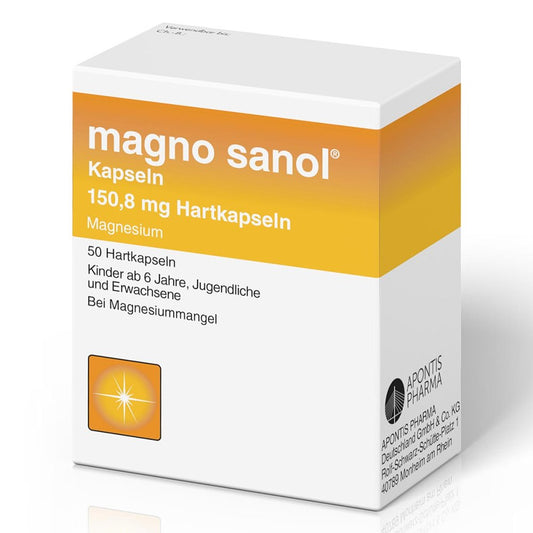 Das Produktfoto zeigt Magno Sanol Kapseln (50 stk) PZN 01834285