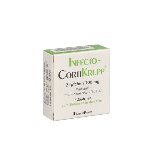 Das Produktfoto zeigt Infectocortikrupp Zäpfchen (2 stk) PZN 01840469