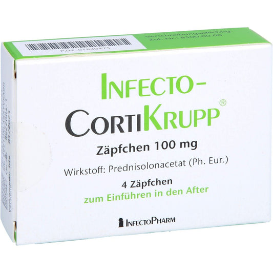 Das Produktfoto zeigt Infectocortikrupp Zäpfchen (4 stk) PZN 01840475