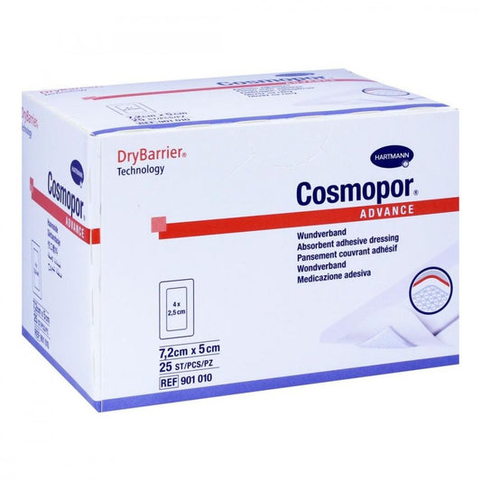 Das Produktfoto zeigt Cosmopor Advance Wundverband 5x7,2 Cm (25 stk) PZN 01847129