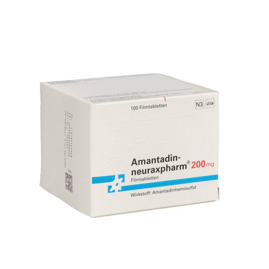 Das Produktfoto zeigt Amantadin-Neuraxpharm 200 Mg Filmtabletten (100 stk) PZN 01852219