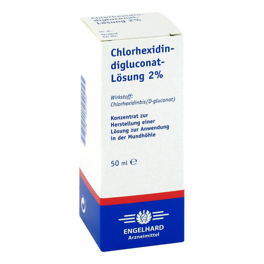 Das Produktfoto zeigt Chlorhexidindigluconat Lösung 2% Konzentrat (50 ml) PZN 01867020