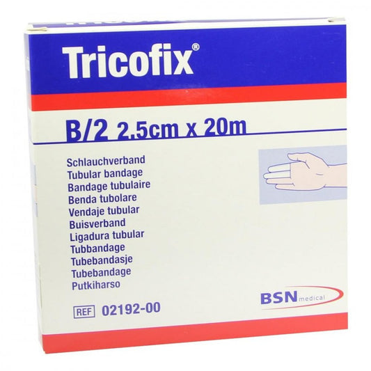 Das Produktfoto zeigt Tricofix Schlauchverband Gr.B 2,5 Cmx20 M (1 stk) PZN 01868947