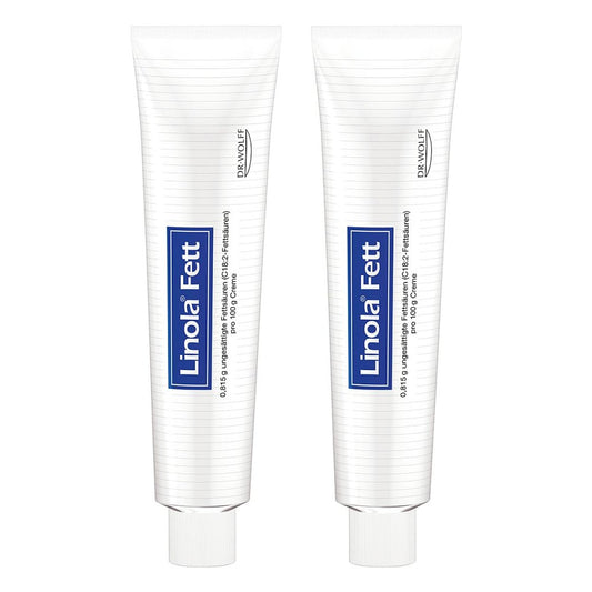 Das Produktfoto zeigt Linola Fett Creme (2X250 g) PZN 01875829