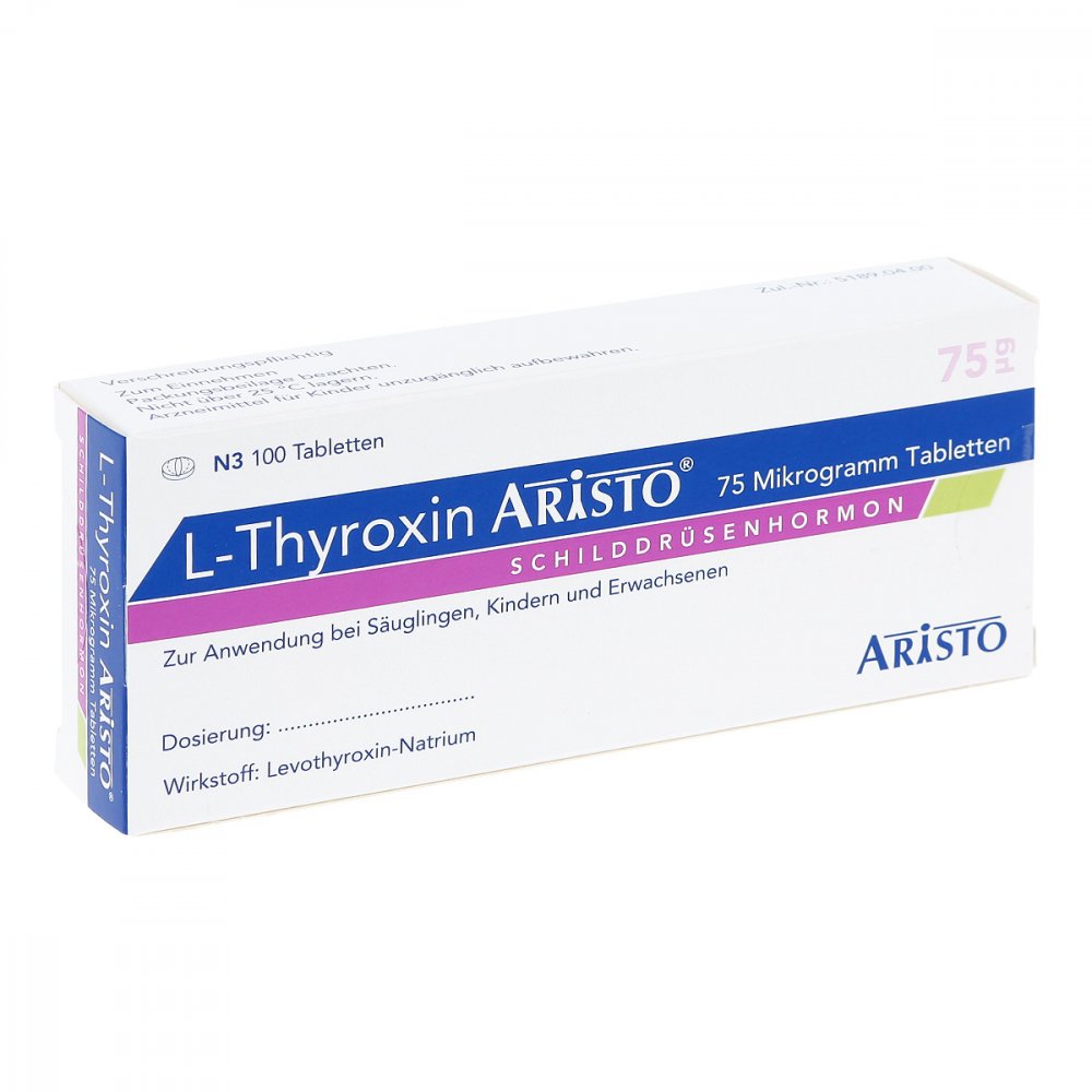 L-Thyroxin Aristo 75 Mikrogramm Tabletten (100 stk)