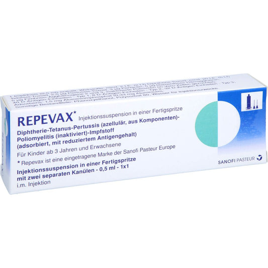 Das Produktfoto zeigt Repevax Injekt.-Susp.I.E.Fertigspritze Mit Kanüle (1 stk) PZN 01882628
