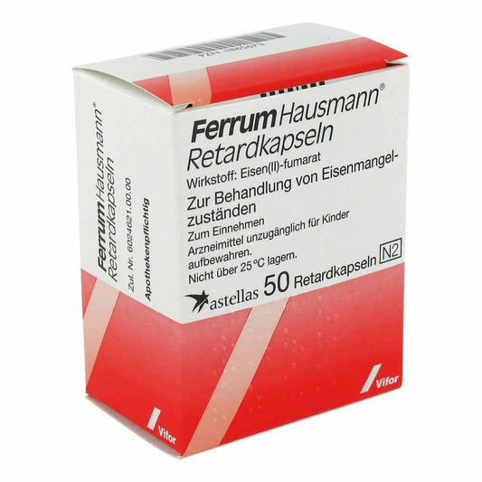 Das Produktfoto zeigt Ferrum Hausmann Retardkapseln (50 stk) PZN 01885673