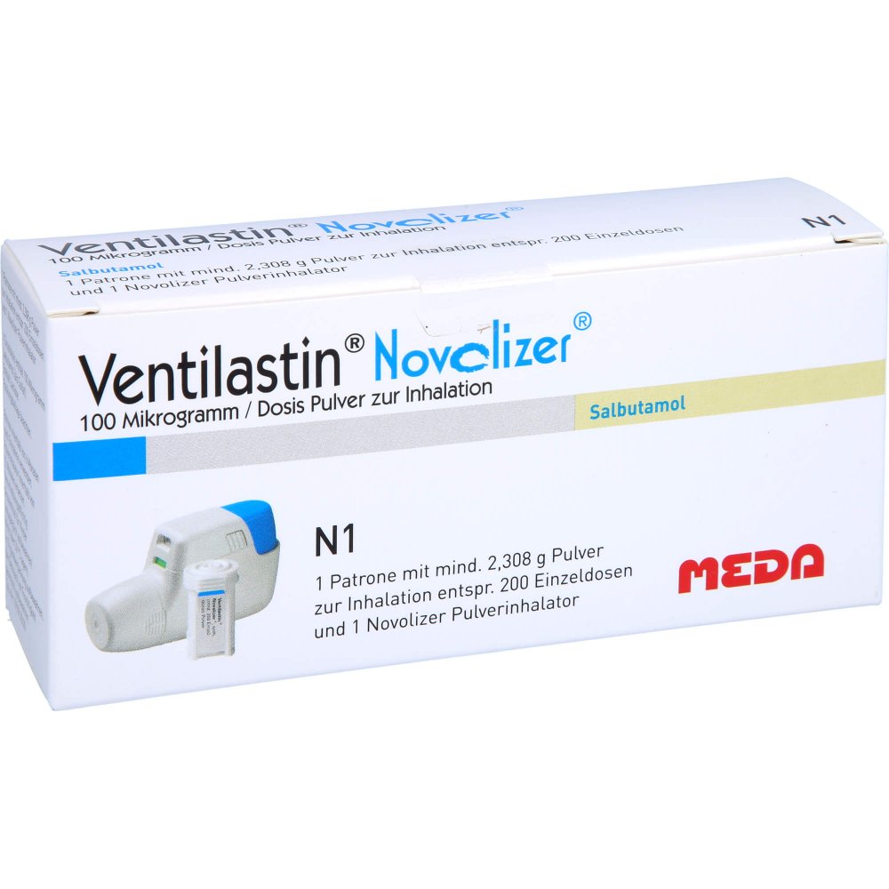 Ventilastin Novolizer Starterp.Inhal.+Pat.200 Hub (1X200 stk)