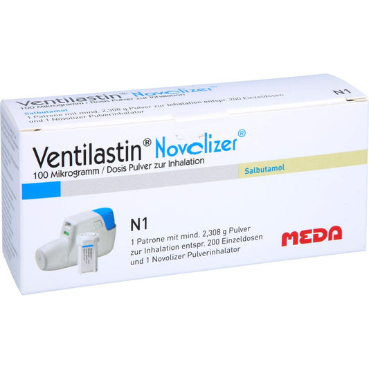 Das Produktfoto zeigt Ventilastin Novolizer Starterp.Inhal.+Pat.200 Hub (1X200 stk) PZN 01890728