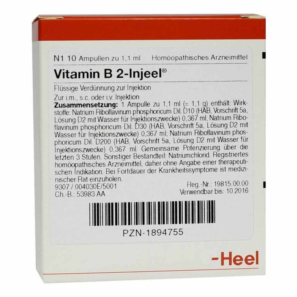 Vitamin B2 Injeel Ampullen (10 stk)