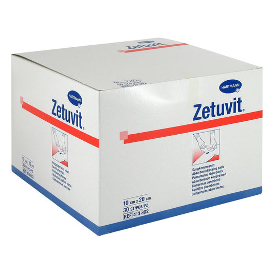 Das Produktfoto zeigt Zetuvit Saugkompressen Unsteril 10x20 Cm (30 stk) PZN 01905513