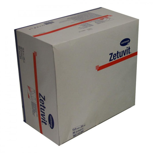 Das Produktfoto zeigt Zetuvit Saugkompressen Unsteril 13,5x25 Cm (30 stk) PZN 01905536