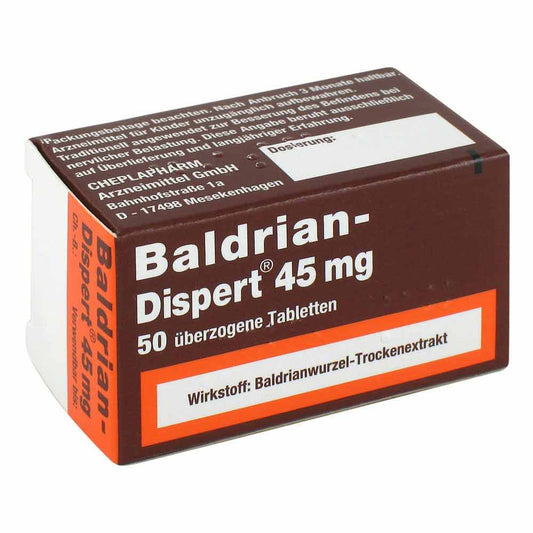 Baldrian Dispert 45 Mg Überzogene Tabletten (50 stk)