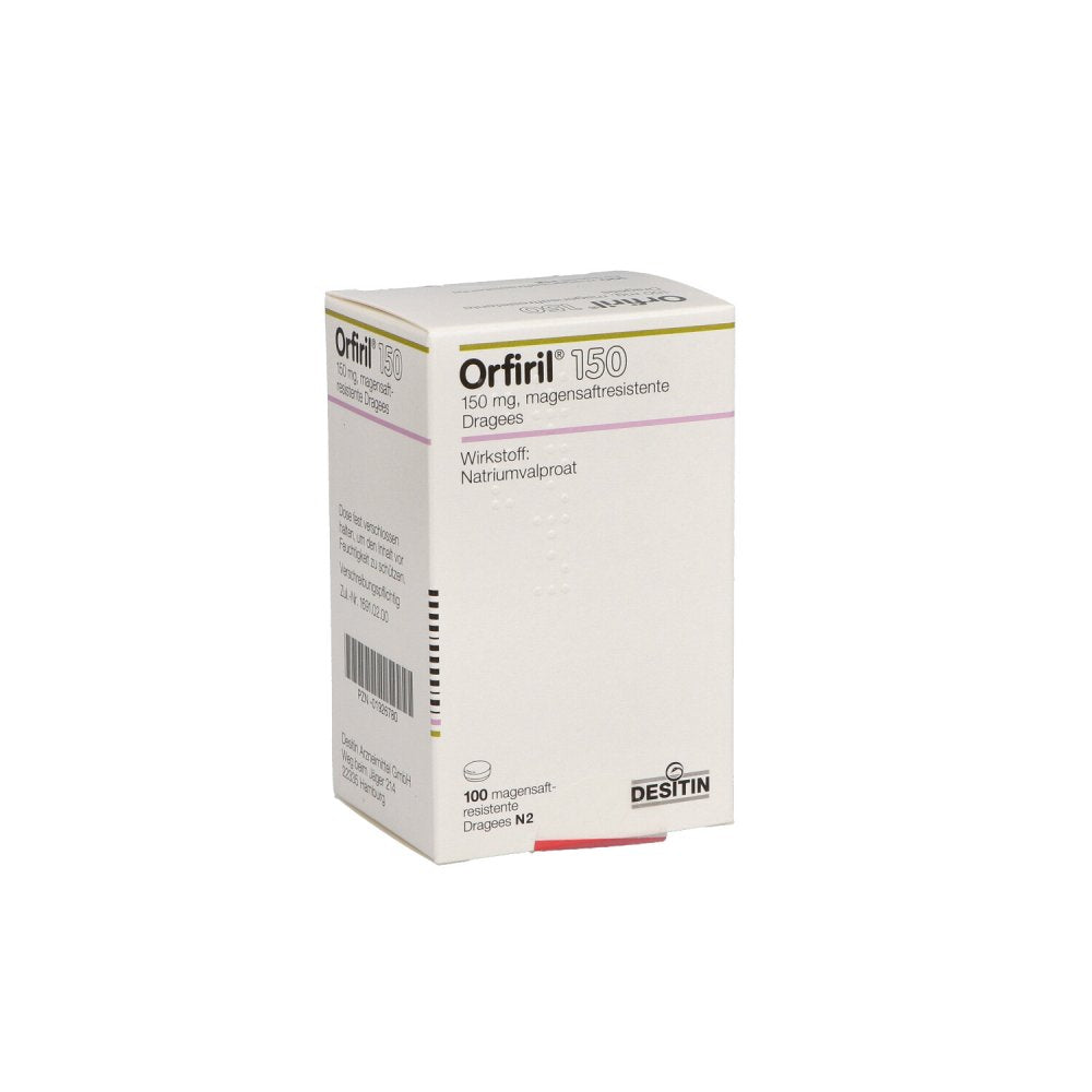 Das Produktfoto zeigt Orfiril 150 Magensaftresistente Dragees (100 stk) PZN 01926780