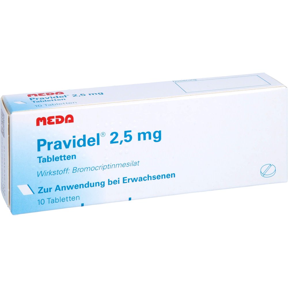 Das Produktfoto zeigt Pravidel 2,5 Mg Tabletten (10 stk) PZN 01982956