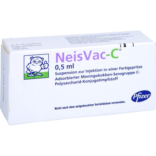 Das Produktfoto zeigt Neisvac-C Injektionssuspension I.E.Fertigspritze (1 stk) PZN 01985469