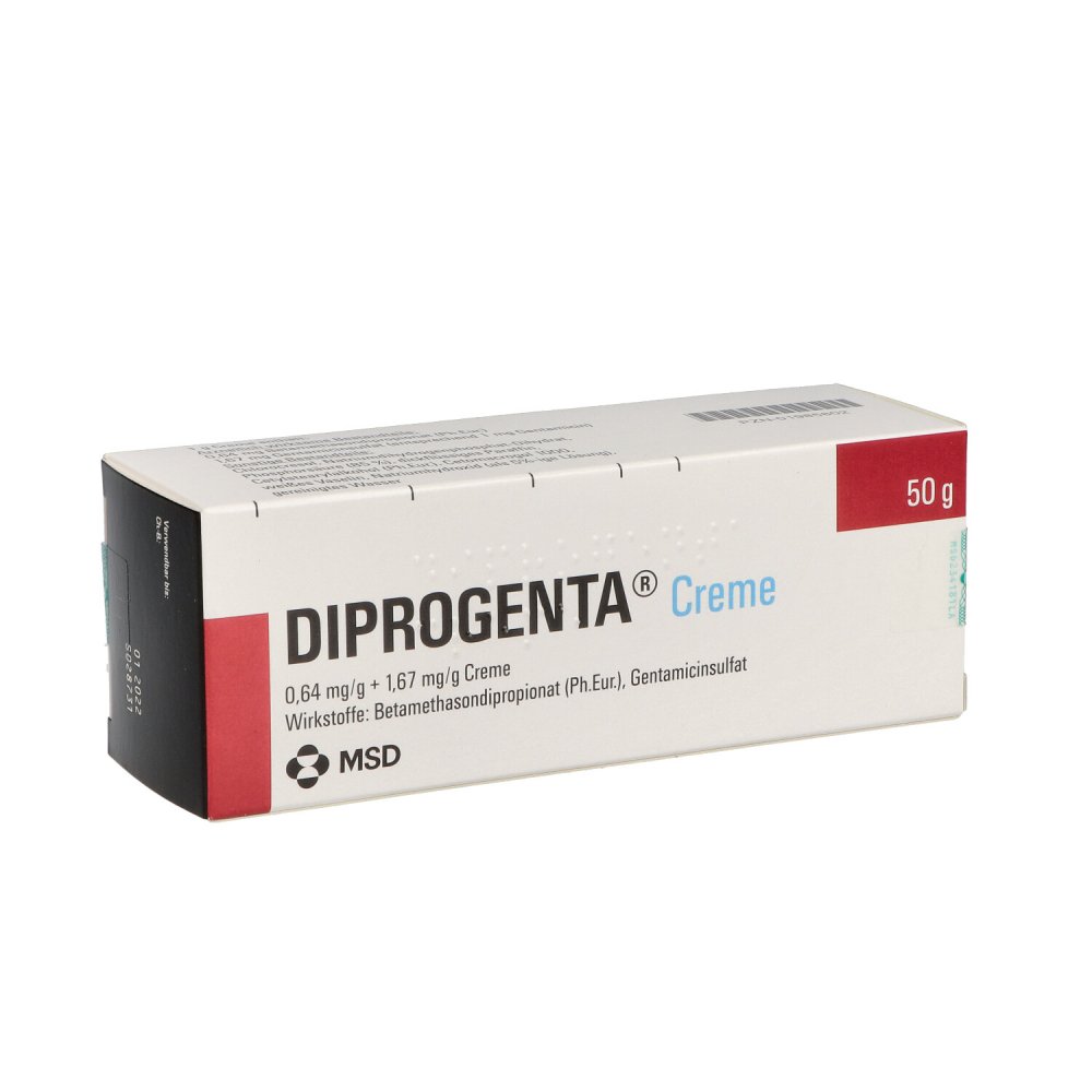 Das Produktfoto zeigt Diprogenta Creme (50 g) PZN 01985802