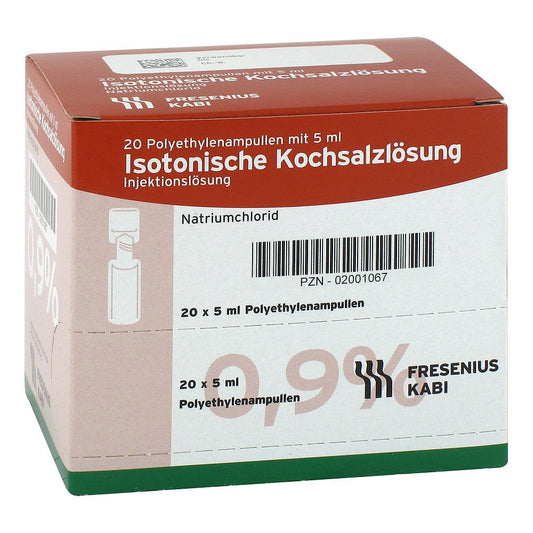 Isotonische Kochsalzlösung 0,9% Plastikampullen (20X5 ml)