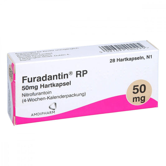 Das Produktfoto zeigt Furadantin Rp Hartkapseln (28 stk) PZN 02014147