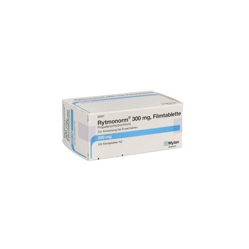 Das Produktfoto zeigt Rytmonorm 300 Mg Filmtabletten (100 stk) PZN 02019104