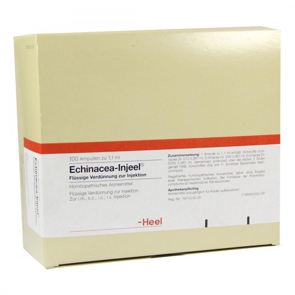 Das Produktfoto zeigt Echinacea Injeel Ampullen (100 stk) PZN 02019676
