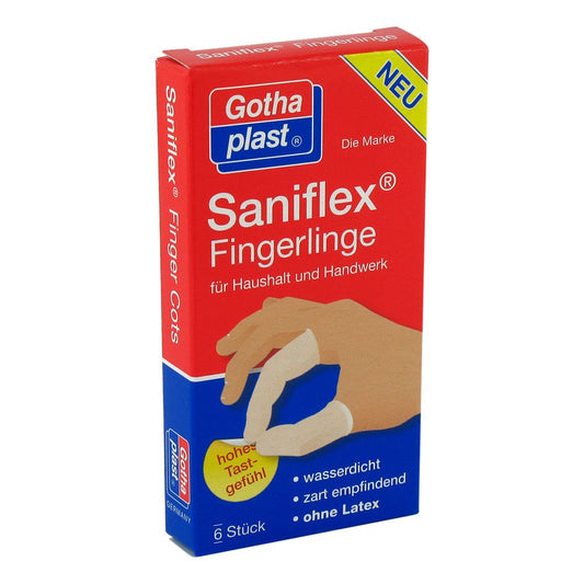 Das Produktfoto zeigt Saniflex Fingerlinge (6 stk) PZN 02023123