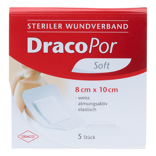 Dracopor Wundverband 8x10 Cm Steril (5 stk)