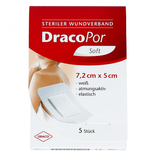 Dracopor Wundverband 5x7,2 Cm Steril (5 stk)