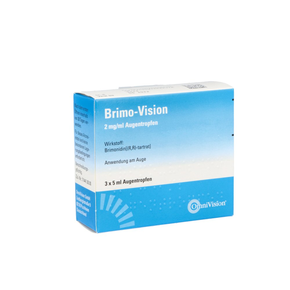 Das Produktfoto zeigt Brimo-Vision 2 Mg/Ml Augentropfen (3X5 ml) PZN 02035853