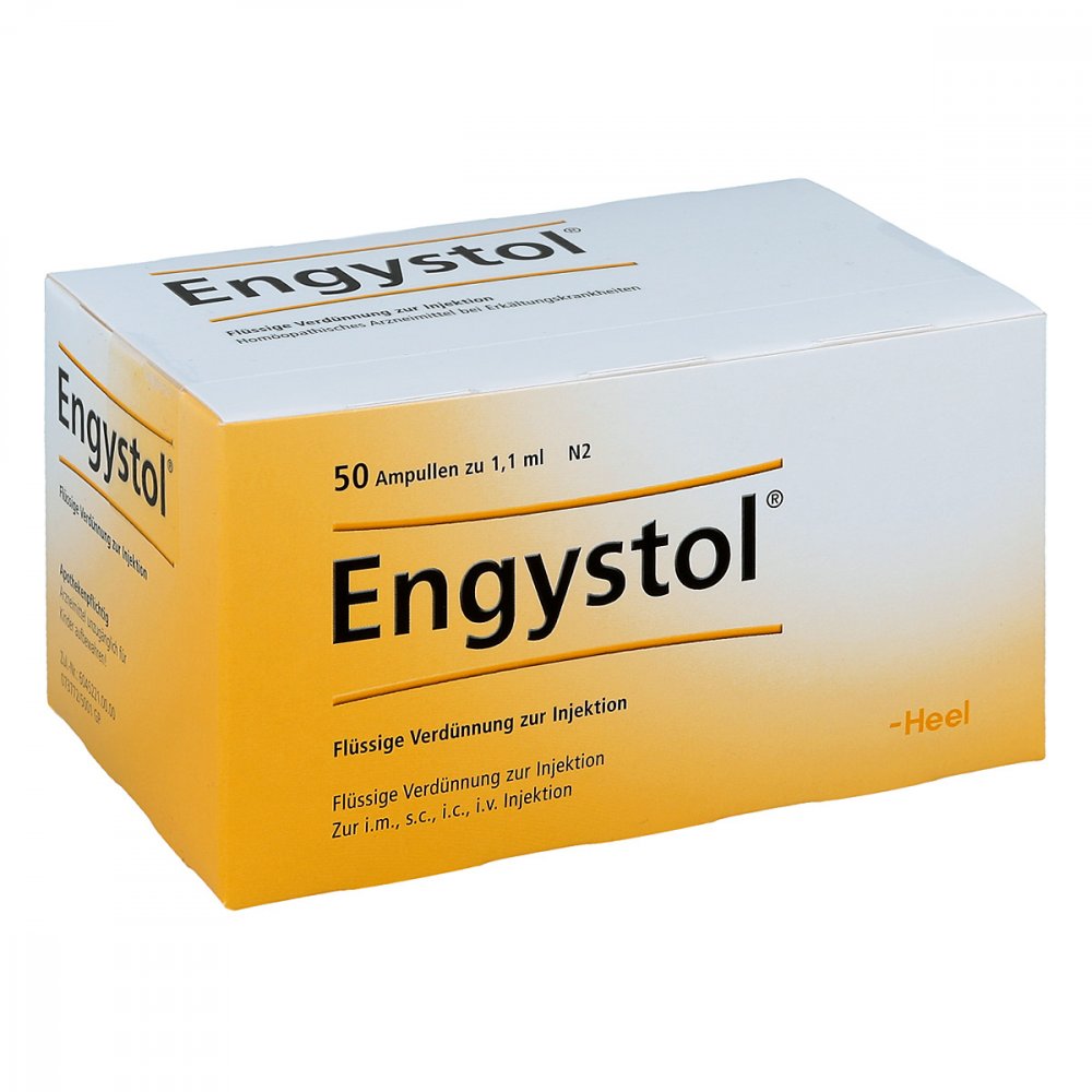 Das Produktfoto zeigt Engystol Ampullen (50 stk) PZN 02036522