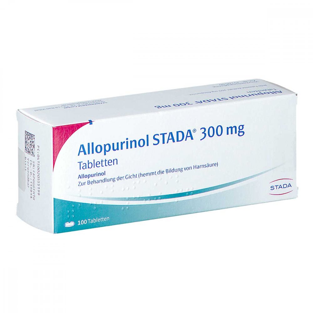 Das Produktfoto zeigt Allopurinol Stada 300 Mg Tabletten (100 stk) PZN 02055519