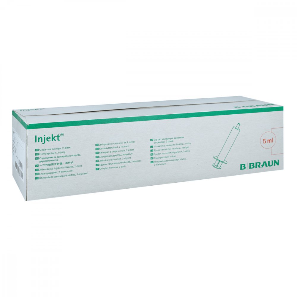 Injekt Solo Spritze 5 Ml Luer Exzentrisch Pvc-Frei (100X5 ml)