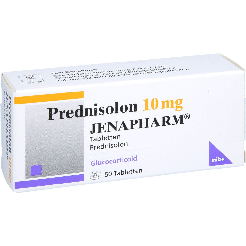 Das Produktfoto zeigt Prednisolon 10 Mg Jenapharm Tabletten (50 stk) PZN 02065127